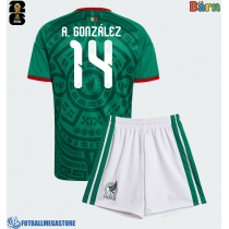 Fotballdrakt Barn Mexico Armando Gonzalez #14 Hjemmedraktsett VM 2026 Kortermet (+ Korte bukser)